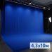 Синий фон Greenscreen 4.3 на 10 м — максимальное покрытие